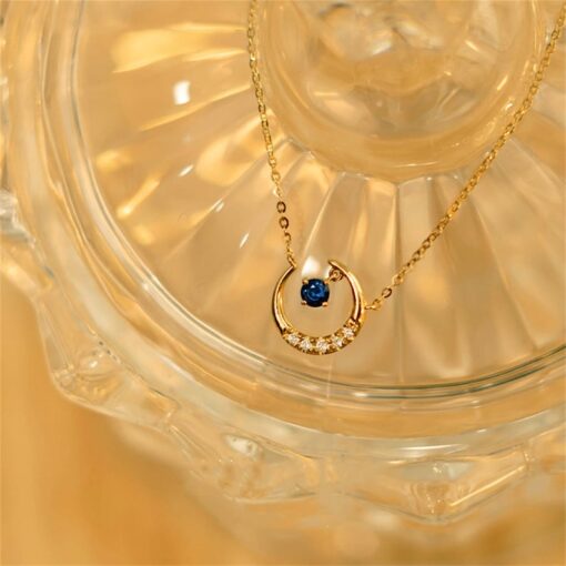 Sapphire Moon Necklace